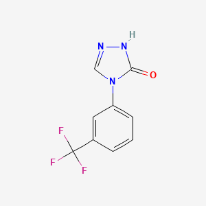 molecular formula C9H6F3N3O B2461646 4-[3-(トリフルオロメチル)フェニル]-2,4-ジヒドロ-3H-1,2,4-トリアゾール-3-オン CAS No. 80240-41-1