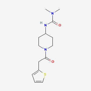 molecular formula C14H21N3O2S B2461653 1,1-Dimethyl-3-[1-(2-thiophen-2-ylacetyl)piperidin-4-yl]urea CAS No. 1796785-49-3
