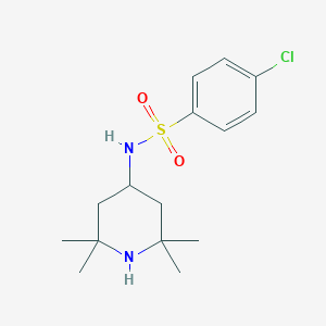 molecular formula C15H23ClN2O2S B246167 4-chloro-N-(2,2,6,6-tetramethylpiperidin-4-yl)benzenesulfonamide 