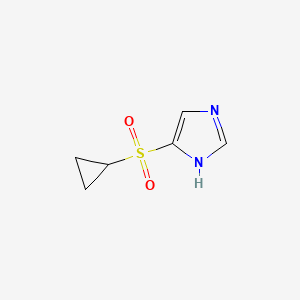 molecular formula C6H8N2O2S B2461670 1H-Imidazole, 5-(cyclopropylsulfonyl)- CAS No. 1514898-30-6