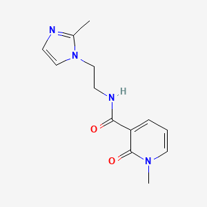 molecular formula C13H16N4O2 B2461671 1-methyl-N-(2-(2-methyl-1H-imidazol-1-yl)ethyl)-2-oxo-1,2-dihydropyridine-3-carboxamide CAS No. 1323825-94-0
