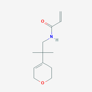 B2461678 N-[2-(3,6-Dihydro-2H-pyran-4-yl)-2-methylpropyl]prop-2-enamide CAS No. 2361656-38-2