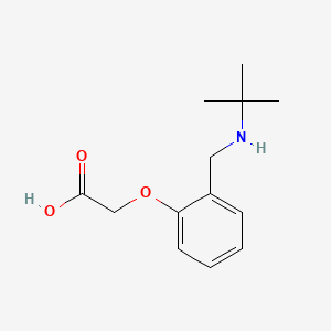 molecular formula C13H19NO3 B2461682 {2-[(Tert-butylamino)methyl]phenoxy}acetic acid CAS No. 1279205-26-3