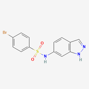 molecular formula C13H10BrN3O2S B2461707 4-bromo-N-(1H-indazol-6-yl)benzenesulfonamide CAS No. 110327-60-1