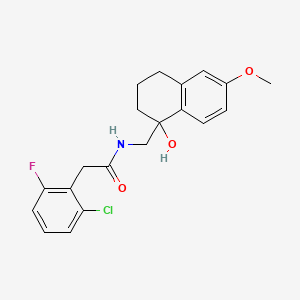2-(2-chloro-6-fluorophenyl)-N-((1-hydroxy-6-methoxy-1,2,3,4-tetrahydronaphthalen-1-yl)methyl)acetamide