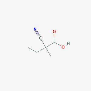 molecular formula C6H9NO2 B2461713 2-Cyano-2-methylbutanoic acid CAS No. 59462-08-7