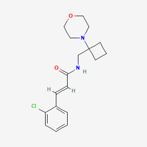(E)-3-(2-Chlorophenyl)-N-[(1-morpholin-4-ylcyclobutyl)methyl]prop-2-enamide