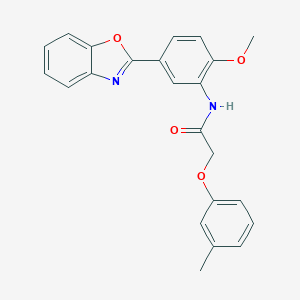 molecular formula C23H20N2O4 B246173 N-[5-(1,3-benzoxazol-2-yl)-2-methoxyphenyl]-2-(3-methylphenoxy)acetamide 