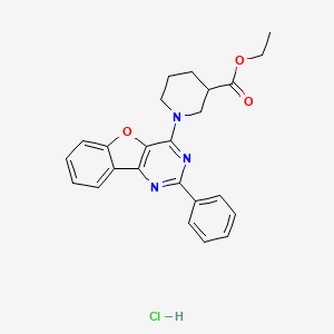 Ethyl 1-(2-phenylbenzofuro[3,2-d]pyrimidin-4-yl)piperidine-3-carboxylate hydrochloride