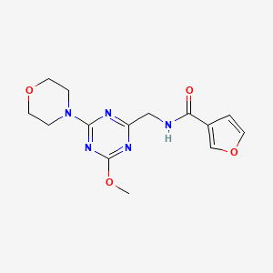 N-((4-methoxy-6-morpholino-1,3,5-triazin-2-yl)methyl)furan-3-carboxamide