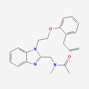 molecular formula C22H25N3O2 B2461736 N-methyl-N-[(1-{2-[2-(prop-2-en-1-yl)phenoxy]ethyl}-1H-benzimidazol-2-yl)methyl]acetamide CAS No. 924850-37-3