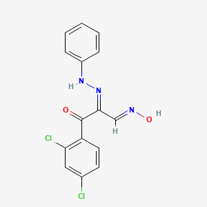 molecular formula C15H11Cl2N3O2 B2461737 3-(2,4-二氯苯基)-3-氧代-2-(2-苯基腙)丙醛肟 CAS No. 339279-73-1
