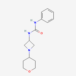 molecular formula C15H21N3O2 B2461738 1-[1-(Oxan-4-yl)azetidin-3-yl]-3-phenylurea CAS No. 2415568-67-9