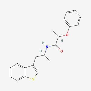 molecular formula C20H21NO2S B2461740 N-(1-(benzo[b]thiophen-3-yl)propan-2-yl)-2-phenoxypropanamide CAS No. 2034297-66-8