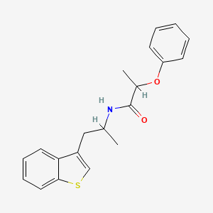 molecular formula C20H21NO2S B2461740 N-[1-(1-benzothiophen-3-yl)propan-2-yl]-2-phenoxypropanamide CAS No. 2034297-66-8