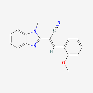 (E)-3-(2-methoxyphenyl)-2-(1-methyl-1H-benzo[d]imidazol-2-yl)acrylonitrile