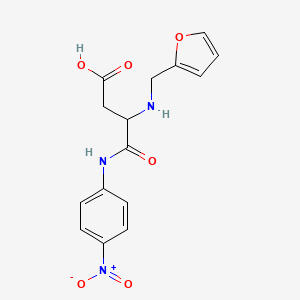 molecular formula C15H15N3O6 B2461743 N~2~-(furan-2-ylmethyl)-N-(4-nitrophenyl)-alpha-asparagine CAS No. 1042693-05-9