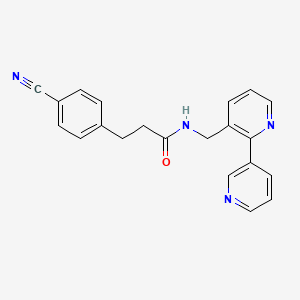 N-([2,3'-bipyridin]-3-ylmethyl)-3-(4-cyanophenyl)propanamide