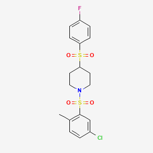 1-((5-Chloro-2-methylphenyl)sulfonyl)-4-((4-fluorophenyl)sulfonyl)piperidine