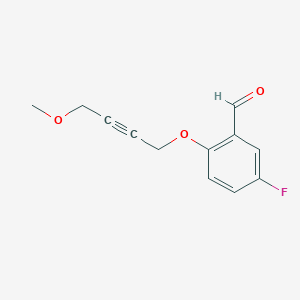 5-Fluoro-2-[(4-methoxybut-2-yn-1-yl)oxy]benzaldehyde
