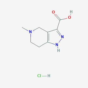 molecular formula C8H12ClN3O2 B2461749 5-甲基-4,5,6,7-四氢-1H-吡唑并[4,3-c]吡啶-3-羧酸盐酸盐 CAS No. 1357353-51-5