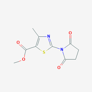 molecular formula C10H10N2O4S B2461750 Methyl 2-(2,5-dioxopyrrolidin-1-yl)-4-methyl-1,3-thiazole-5-carboxylate CAS No. 1429902-82-8