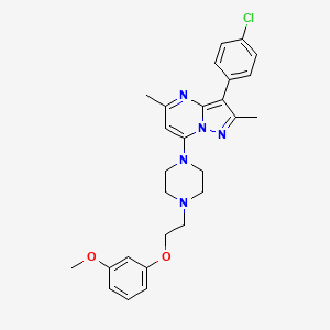 3-(4-Chlorophenyl)-7-(4-(2-(3-methoxyphenoxy)ethyl)piperazin-1-yl)-2,5-dimethylpyrazolo[1,5-a]pyrimidine