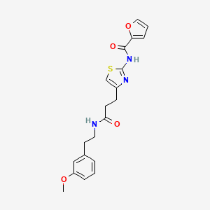 molecular formula C20H21N3O4S B2461752 N-(4-(3-((3-methoxyphenethyl)amino)-3-oxopropyl)thiazol-2-yl)furan-2-carboxamide CAS No. 1021229-39-9