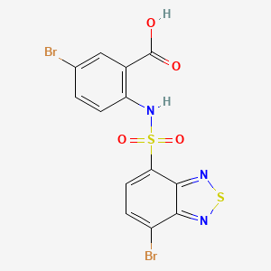 5-Bromo-2-(7-bromobenzo[c][1,2,5]thiadiazole-4-sulfonamido)benzoic acid