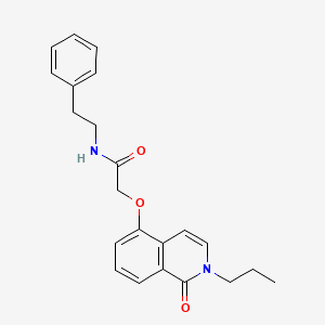 molecular formula C22H24N2O3 B2461758 2-((1-oxo-2-propyl-1,2-dihydroisoquinolin-5-yl)oxy)-N-phenethylacetamide CAS No. 898411-65-9