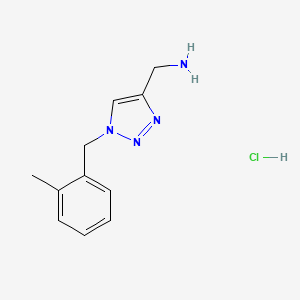 [1-[(2-Methylphenyl)methyl]triazol-4-yl]methanamine;hydrochloride
