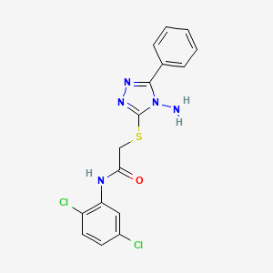 2-((4-amino-5-phenyl-4H-1,2,4-triazol-3-yl)thio)-N-(2,5-dichlorophenyl)acetamide