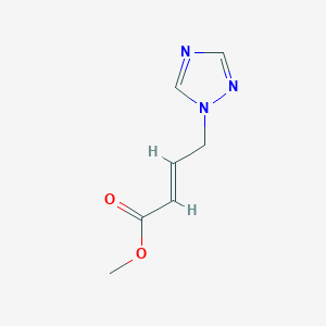 molecular formula C7H9N3O2 B2461764 methyl (E)-4-(1,2,4-triazol-1-yl)but-2-enoate CAS No. 338956-47-1