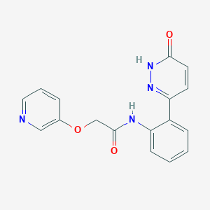 N-(2-(6-oxo-1,6-dihydropyridazin-3-yl)phenyl)-2-(pyridin-3-yloxy)acetamide