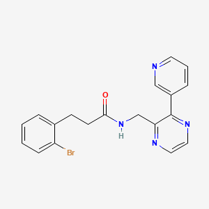 molecular formula C19H17BrN4O B2461778 3-(2-bromophenyl)-N-((3-(pyridin-3-yl)pyrazin-2-yl)methyl)propanamide CAS No. 2180010-47-1