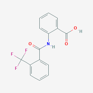 molecular formula C15H10F3NO3 B2461779 2-[[2-(trifluoromethyl)benzoyl]amino]benzoic Acid CAS No. 866150-35-8