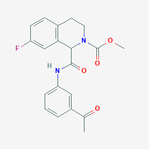 molecular formula C20H19FN2O4 B2461781 methyl 1-((3-acetylphenyl)carbamoyl)-7-fluoro-3,4-dihydroisoquinoline-2(1H)-carboxylate CAS No. 1396566-49-6
