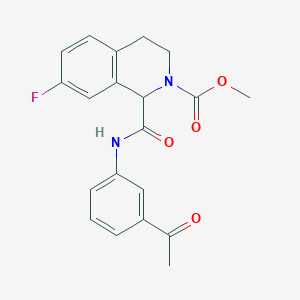 methyl 1-((3-acetylphenyl)carbamoyl)-7-fluoro-3,4-dihydroisoquinoline-2(1H)-carboxylate