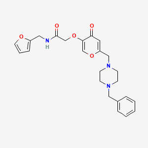 2-((6-((4-benzylpiperazin-1-yl)methyl)-4-oxo-4H-pyran-3-yl)oxy)-N-(furan-2-ylmethyl)acetamide