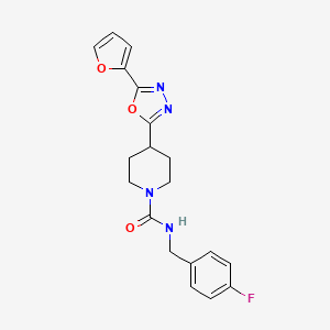 N-(4-fluorobenzyl)-4-(5-(furan-2-yl)-1,3,4-oxadiazol-2-yl)piperidine-1-carboxamide