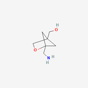 molecular formula C7H13NO2 B2461795 [1-(Aminomethyl)-2-oxabicyclo[2.1.1]hexan-4-yl]methanol CAS No. 2137574-46-8
