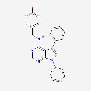 molecular formula C25H19FN4 B2461801 N-(4-fluorobenzyl)-5,7-diphenyl-7H-pyrrolo[2,3-d]pyrimidin-4-amine CAS No. 477226-19-0