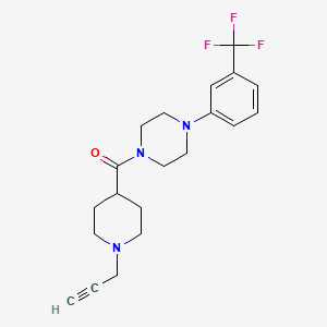 molecular formula C20H24F3N3O B2461820 1-[1-(Prop-2-yn-1-yl)piperidine-4-carbonyl]-4-[3-(trifluoromethyl)phenyl]piperazine CAS No. 1252134-22-7