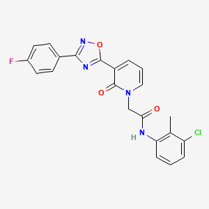 molecular formula C22H16ClFN4O3 B2461825 N-(3-chloro-2-methylphenyl)-2-(3-(3-(4-fluorophenyl)-1,2,4-oxadiazol-5-yl)-2-oxopyridin-1(2H)-yl)acetamide CAS No. 1251598-50-1