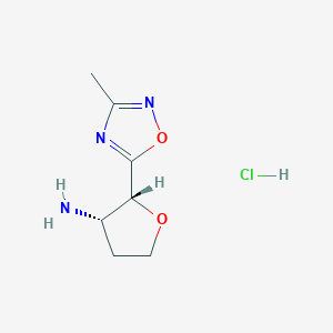 (2R,3S)-2-(3-methyl-1,2,4-oxadiazol-5-yl)oxolan-3-amine hydrochloride