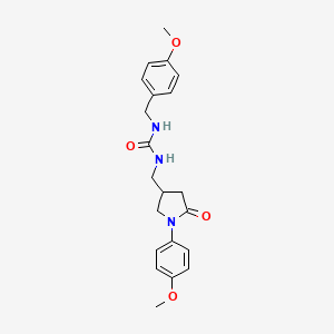 1-(4-Methoxybenzyl)-3-((1-(4-methoxyphenyl)-5-oxopyrrolidin-3-yl)methyl)urea