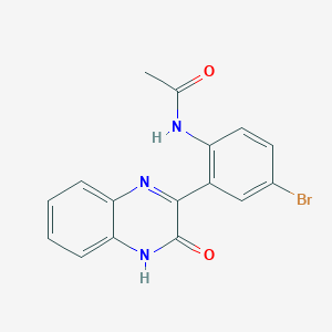 N-[4-bromo-2-(3-hydroxyquinoxalin-2-yl)phenyl]acetamide