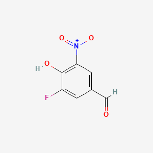 molecular formula C7H4FNO4 B2461854 3-氟-4-羟基-5-硝基苯甲醛 CAS No. 711022-47-8