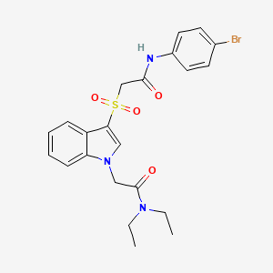 2-(3-((2-((4-bromophenyl)amino)-2-oxoethyl)sulfonyl)-1H-indol-1-yl)-N,N-diethylacetamide
