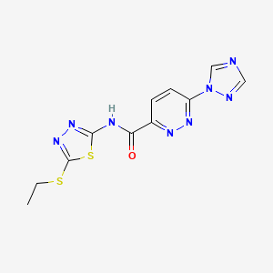 N-(5-(ethylthio)-1,3,4-thiadiazol-2-yl)-6-(1H-1,2,4-triazol-1-yl)pyridazine-3-carboxamide